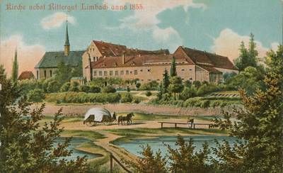 Rittergut um 1855 © Limbach-Oberfrohna Hier sehen Sie das Rittergut (heute Rathaus) um 1855