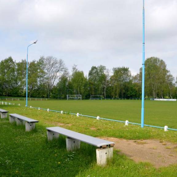 Sportplatz Pleißa Blick in südliche Richtung